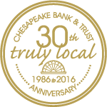 Chesapeake Bank & Trust 30th Anniversary 2016